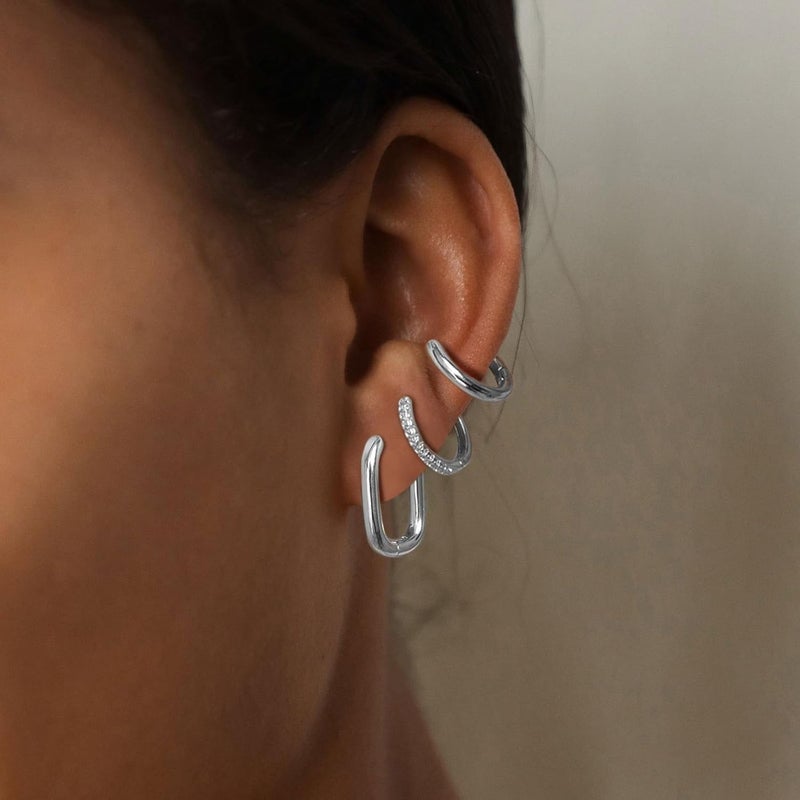 MIDEEO Gold/Sliver Chunky Hoop Earrings Set for Women, 14K Gold Plated Twisted Huggie Hoop Earring Hypoallergenic Thick Open Lightweight Chunky Hoop Earrings Jewelry for Gifts - Image 4